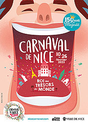 136. Carnaval de Nice vom 15.-29.02.2020 Motto "Roi de la mode" - König der Mode 